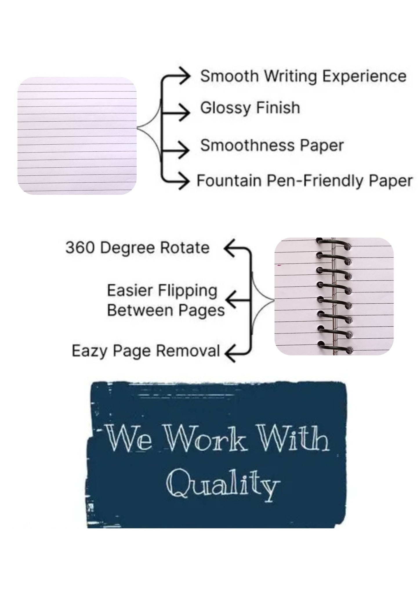 A4 Size Ruled Notebook Set of 1 - 120 Pages of Quality Paper for All Your Writing Needs